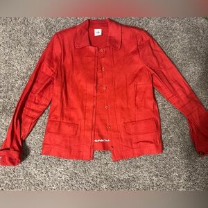 CAbi Red Linen Blazer